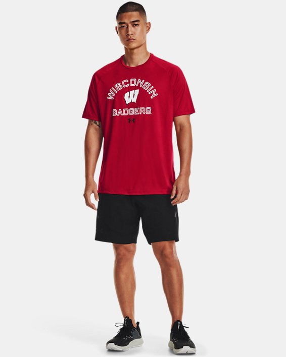 Men's UA Tech™ Collegiate Short Sleeve, Red, pdpMainDesktop image number 2